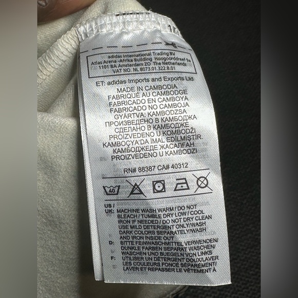 Adidas Originals 3-Stripes Animal Print Cropped Tee Ecru/Black Size S NWT - Picture 11 of 12